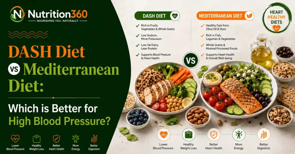 DASH Diet vs Mediterranean Diet for high blood pressure