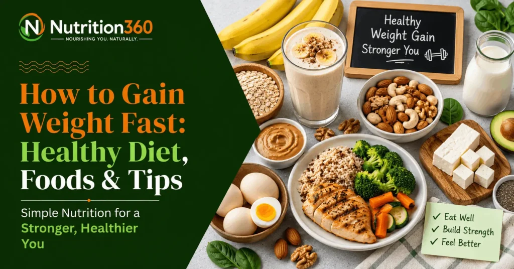How to gain weight fast naturally with healthy weight gain foods and diet