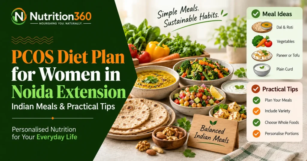 PCOS diet plan in Noida Extension with healthy Indian meals